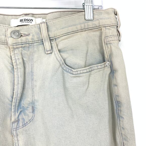 Hudson Zack Skinny Moto Jeans Mens Size 32 Light Blue Dye Wash Denim - Picture 4 of 8